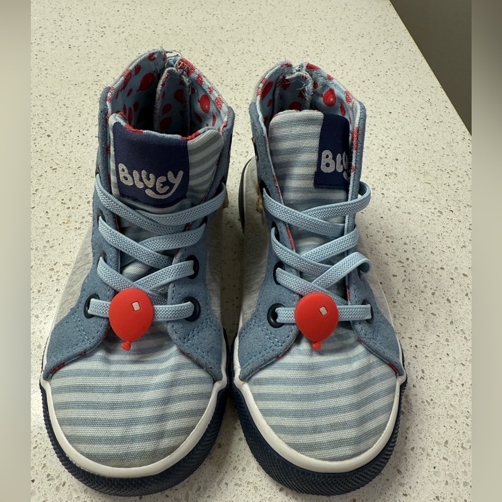 BLUEY Kids High-Top Sneakers - Blue and Red